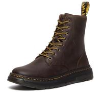Dr. Martens Unisex Crewson Nubuck Leather Everyday Boots, Dark Brown Crazy Horse, 11 Women/10 Men
