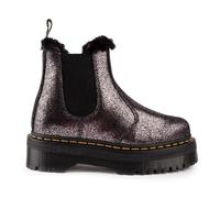 Dr Martens Womens 2976 Distressed Metallic Boots - Black Leather - Size UK 4