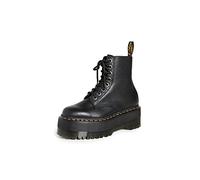 Dr. Martens Women's 8 Eye Combat Boot, Black Pisa, 6 UK