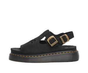 Dr. Martens Women's Dunnet Flower Suede Sandal Black