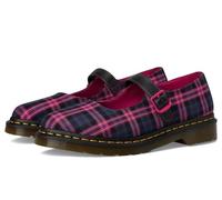 Dr. Martens Women's Elphie Mj Mary Jane Flat, Black/Pink Multi Tartan, 5 UK