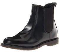 Dr. Martens Women's Flora Chelsea Boots, Black Black Polished Smooth 001, 8 UK