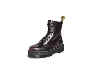 Dr. Martens Women's Jadon Arcadia Platform Leather Lace Up Boot Cherry Red-Cherry-4