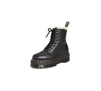 DR. MARTENS Women's Jadon Combat Boot, Black Silver, 6 UK