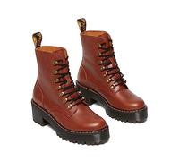 Dr. Martens Women's Leona Leather Heeled Boot Fashion, Saddle Tan Farrier, 6 UK