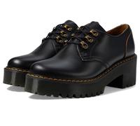 Dr. Martens Women's Leona Lo Platform, Black Vintage Smooth, 4 UK