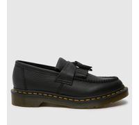 Dr. Martens Women's Loafer Flats in Black, Stitch Detail, Leather, Size: 3 UK 3