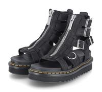 Women's Dr. Martens Womens Olson Tumbled Nubuck Sandals (Black) - Grey - Size: W6.5