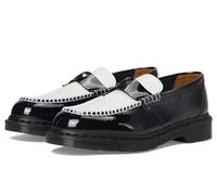 Dr. Martens Women's Penton Heart Loafer Flat, Black/White, 8 UK