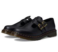 Dr. Martens Women's Vegan 8065 Mary Jane Flat, Black Felix Rub Off, 6 UK