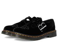 Dr. Martens Women's Vegan 8065 Mary Jane Flat, Black Velvet, 6 UK