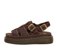 Dr. Martens Women's Wrenlie Open FL Sandal Dark Brown Grizzly