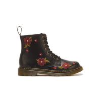 Dr Martens Youth 1460 Floral Lace Boot, Black, Size 5.5 Older Black