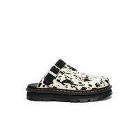 Dr Martens Zebzag Mule Cream Black Dalmatian Hair On Clogs, Print, Size 5, Women Print