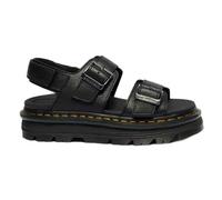 Dr. Martens Women's Zebzag Sandal – Pisa Leather Platform, Black, Size 7 / EU 38