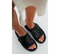 Dr. Martens Zebzag Slides at Free People in Black, Size: US 8 - female