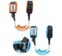 Dr.meter 2 Pack Toddler Reins Anti-Lost Wrist Leash Key Lock Blue Orange