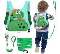 Dr.meter 3 in 1 Toddler Harness Leash with Key Lock Dinosaur Green