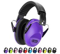 Dr.meter Children Ear Defenders SNR 27dB Protective Earmuffs with Noise Blocking Ear Muffs for Sleeping & Studying - Adjustable Head Band - Purple