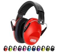 Dr.meter Children Ear Defenders SNR 27dB Protective Earmuffs with Noise Blocking Ear Muffs for Sleeping & Studying - Adjustable Head Band - Red