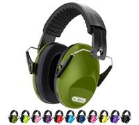 Dr.meter Children Ear Defenders SNR 27dB Protective Earmuffs with Noise Blocking for Sleeping & Studying, Adjustable Head Band Army Green