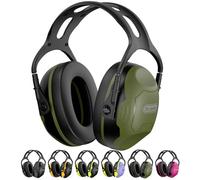 Dr.meter Ear Defenders Adults, SNR 31dB Noise Reduction Earmuffs with with Adjustable Headband Double Layers Hearing Protection for Gardening Yard Work Army Green