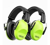 Dr.meter Ear Defenders Children, Children Ear Defenders SNR 27dB Protective Earmuffs with Noise Blocking Ear muffs for Sleeping Studying Adjustable Head Band Green*2