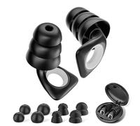 Dr.meter Ear Plugs for Sleeping SNR 29dB, Noice Cancelling Earplugs with 4 Pair Adjustable Eartips and Case, Reusable Silicone Hearing Protection Earplugs for Sleep Concert Work Study Travel