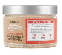Dr. Miracle's Strong & Healthy Nourishing & Styling Gel. Contains Aloe Vera and Olive Oil to moisturize hair and reduce irritation