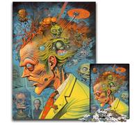 Dr. Monster Puzzles 1000 Pieces for Adults Wooden Jigsaw Puzzles Perfect for Christmas, Halloween, Easter, New Year 50x75CM/19.68x29.52inch