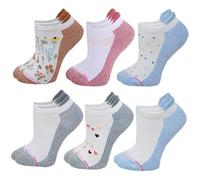 Dr. Motion 6 Pairs Womens Compression Socks Low Cut Cushioned Breathable, Various K, 9-11