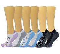 Dr. Motion Women's 6pk Compression Low Cut Anklet Socks (9-11, Assorted #3)