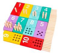 Dr. MUYA® Counting Pegs Puzzle Board, Wooden Montessori Number Matching Toy with Number Blocks, Educational Math Game for Kids Ages 3-5, Improves Counting Ability, Suitable for Boys & Girls Ages 3+