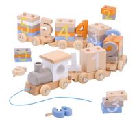 Dr. MUYA® Montessori Toy for 1 2 3 4 Years, Wooden Toys 1 Year Old, Toddler Toy, Wooden Train Set, Stacking Toys, Gift for Boys and Girls Aged 1-4 Years
