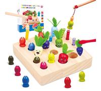 Dr. MUYA® Montessori Toy for 2 3 4 5 Years, Wooden Toys, Toys for 2 Year Old Girls, Toddler Toys, Fishing Game, Educational Toy, Gift 2-5 Years Children Girl Boy