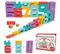 Dr. MUYA® Montessori Toy for 3 4 5 6 Years, Wooden Number Building Blocks, Wooden Toys for 3 Year Olds, Number Blocks Toys for Kids, Educational Toy, Gift 3-6 Years Children Girl Boy