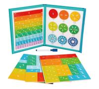Dr. MUYA® Montessori Toy for 5 6 7 8 9 Years, Magnetic Fraction Learning Game, Learning Resources, Magnetic Fractions for Kids, Maths Games, Educational Toy, Gift 5-9 Years Children Girl Boy