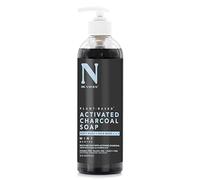 Dr. Natural Activated Charcoal Liquid Soap - Combat Acne and Blemishes - Deep Cleansing Body Wash - Gentle Body Soap for Clear Skin - Mint - 473 ml