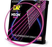 DR Neon Pink Acoustic Strings Med/Light