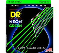 DR NGA-10 Neon Green Acoustic Guitar Strings
