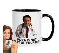 Dr. Nowzaradan Mug | 400ml Dr Now Ceramic Coffee Mug - 'Why You Eat So Much' | Funny Weight Loss Coffee Mug | Humorous Ceramic Drinking Mug With Doctor Motif For Weight Loss