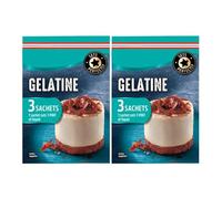Dr Oetker 2 x 3 sachets Gelatine With Welari Thank You Card Baking Cooking Cold Cake Pie Jelly Mousse Truffle Setting Agent (6sachets) (2pack)