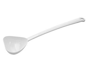 Dr. Oetker 2713 Ladle 30 cm Pure White, Kitchen Aid with Elegant Design Made of Nylon, Spoon for Coated Pots and Pans, Heat Resistant and Dishwasher Safe, Colour: White, Quantity: 1 Piece