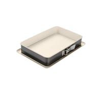 Dr. Oetker 4861 Rectangular Springform Cake Tin, Steel, Cream / Anthracite, 38 x 25 cm