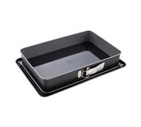 Dr.Oetker Springform rectangluar Back-Idee with Server-plate 38x25 cm in black, Tinplate, 38 x 25 x 7 cm