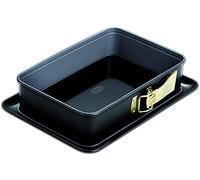 Dr.Oetker "Back-Idee Rectangular Springform with Server Plate, Enamel, Black, 28 x 18 cm