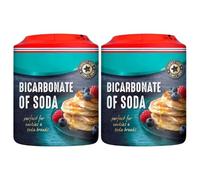 Dr Oetker Bicarbonate of Soda 200g x 2, Vegan Raising Agent for Baking, Cooking and Cleaning with Welari Thank You Card | (2pack)