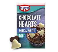 Dr. Oetker Chocolate Hearts Milk & White, 40g
