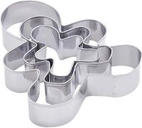Dr.Oetker Cookie Cutter Christmas Gingerbread-man set of 3 13x11x3 cm in silver, Stainless Steel, 13 x 11 x 3 cm