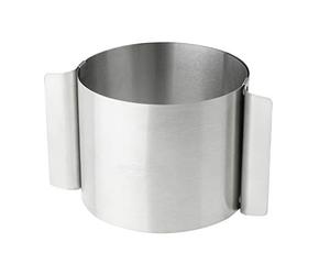 Dr. Oetker Dessert and Cake Ring Kitchen Helper Professional Adjustable Kitchen Aid from 10-18 cm, Baking Accessories for Layering or Filling Cakes, Baking Aid Made of Stainless Steel (Colour: Silver)
